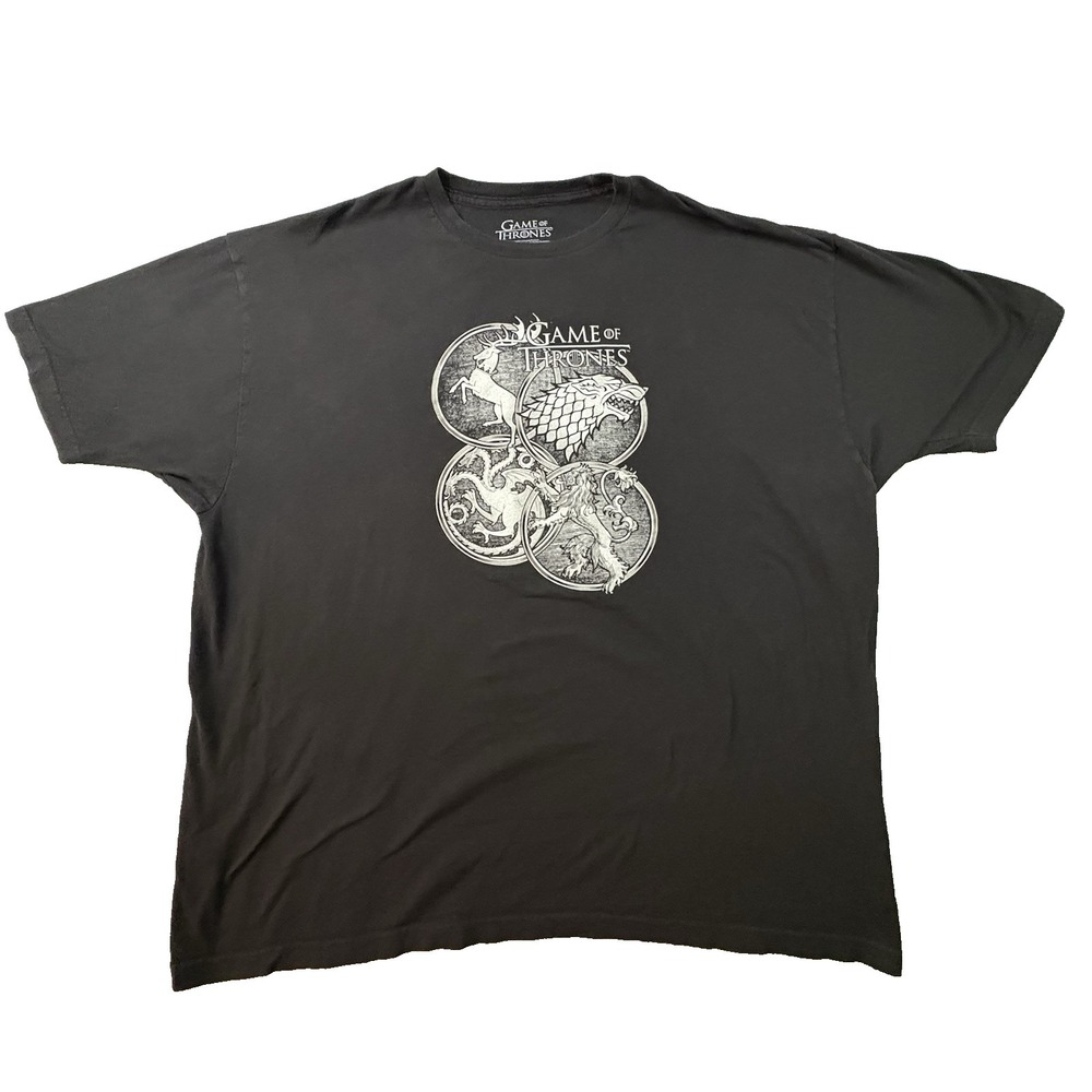 Game of Thrones Men's 3XL Black Graphic T Shirt House Sigils HBO 2017 Licensed